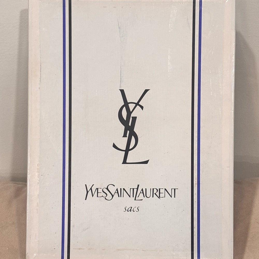 Yves Saint Laurent Vintage Brown Large Leather Envelope Clutch FULL INCLUSION - Picture 16 of 16